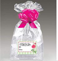 Jumbo Clear Cello/cellophane Bags Gift Basket Packaging Bags Cello Bags 30"x40" -2pack (Rose)