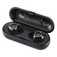 Choosebuy❤️ Twins In-ear Earphones with mic, Wireless Bluetooth 4.1 Super Bass Stereo Sports Music Earbuds for Samsung Gear iConX SM-R140 + 2pcs Ear Caps and 2 pcs Wingtips (Black)