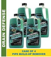 Zep Drain Defense Pipe Build Up Remover 64 Ounces ZLDC64 (Case of 4) Professional Strength