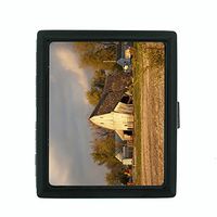 Perfection In Style Metal Cigarette Case Vintage Farm Design 004