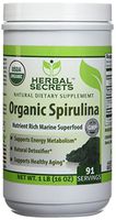 Herbal Secrets USDA Certified Organic Spirulina Powder 16 Oz (Non-GMO) 1 Lb - Nutrient Rich Marine Superfood- Supports Healthy Aging, Energy Metabolism, Natural Detoxifier*