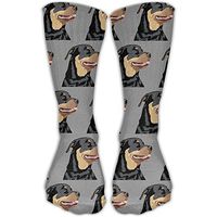 ETcRe Men&Women's Rottweiler Head Pattern Fashion Crew Sock Athletic Ankle Dress Sock One Size