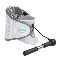 FGSJEJ Inflatable Cervical Vertebra Tractor, Unisex Home Physiotherapy Neck, Neck Correction Instrument, Adult Stretch Neck Support (Color : Gray, Size : One Size)
