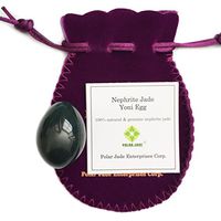 Polar Jade Undrilled Jade Egg Made of Nephrite Jade, for Intermediate & Advanced Users for Strengthening Pelvic Floor Muscles to Enhance Body Awareness (Small (35x25mm))