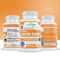 Xinnora Colon Sweep Supports Colon Cleanse, Colon Detox, Healthy Bowel Movement with Psyllium Husk, Cascara Sagrada, Calcium Alfalfa, Oat & Goldenseal Laxative Supports Weight Management- 60 Caps(12)
