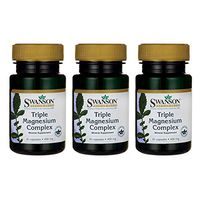 Swanson Triple Magnesium Complex 400 Milligrams 30 Capsules (3 Pack)