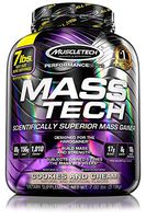 MuscleTech Mass Tech Mass Gainer Protein Powder, Build Muscle Size & Strength with High-Density Clean Calories, Cookies & Cream, 7lbs (3.2kg)