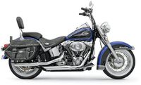 Bassani Xhaust Firepower Slip-On Exhaust with Baffles (Chrome Slash-Down) for 07-17 Harley FLSTC