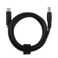 ASHATA Power Adapter Cable,90W 19V-20V Type-C Male to 5.5mm x 2.5mm Male Straight Head Adapter Cable Power Supply Adapter Cord with PD Chip