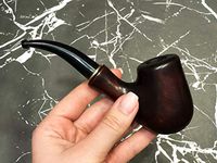 Sherlock Holmes Pipe Wooden Pipe Tobacco Smoking Pipe Unique Wood Bowl Wood Crafted Pipes Handmade Women's Pipe Hand Carved Collectible Pipe