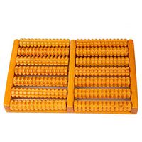 Dual Wood Foot Massager Roller, Wooden Foot Massager for Plantar Fasciitis Pain Relief Heal Spur Deep Tissue Acupressure (7 Row Roller)