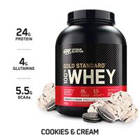 OPTIMUM NUTRITION GOLD STANDARD 100% Whey Protein Powder, Cookies and Cream, 5 Pound (Packaging May Vary)
