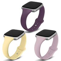 Kmasic Compatible Versa Bands（3-Packs）, Narrow Slim Soft Silicone Small Replacement Wristband for Versa/Versa Lite Edition Women Men, B-3 Pack, Large