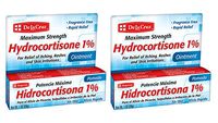 De La Cruz Hydrocortisone 1% Ointment, Maximum Strength, No Preservatives, Colors or Fragrances, Made in USA, 1 OZ. (2)