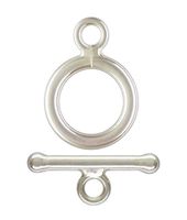 10 Sets Sterling Silver Round Toggle Clasp Connectors 10mm for Bracelet Necklace Jewelry Craft Making SS28