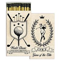 HomArt Large Decorative Candle and Fireplace Wood Matches | Golf | Set of 3