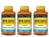 Mason Vitamins VeinErect - 80 Capsules, Pack of 3