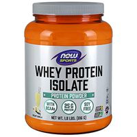 NOW Sports Nutrition, Whey Protein Isolate, 25 G With BCAAs, Creamy Vanilla Powder, 1.8-Pound