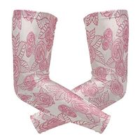Men's UV Protection Arm Sleeve Lover Pink Rose Compression Arm Sleeve, Skin Protection Cooler Cycling Sleeves for Outdoor Activities to Cover Arms
