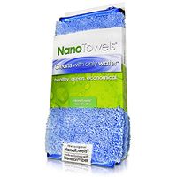 Nano Towels - Amazing Eco Fabric That Cleans Virtually Any Surface With Only Water. No More Paper Towels Or Toxic Chemicals. 4-Pack (8x8", Nano Blue)