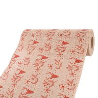 uxcell Burlap Deer Print Birthday DIY Sewing Handcraft Belt Ribbon Roll Decor 5.5 Yards
