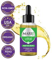 MARIJ Full Extract Hemp Oil :: 200mg 1oz :: May Help with Stress, Pain, Anxiety, Sleep, Depression, Headaches + More :: Hemp Oil Extract :: Rich in Omega 3,6,9 :: (Peppermint Flavor)