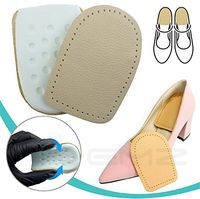 High Heel Leather Inserts, Arches Support Orthotic Pads, Plantar Fasciitis Latex Cushions, Bone Spur Pain Relief Insoles Protector, Shock Absorbing Back Foot Lifts - Blisters Callus Corns (S, gray)