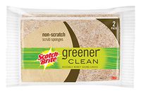 Scotch-Brite Greener Clean Non-Scratch Scrub Sponges, Stands Up to Stuck-on Grime, 2 Scrub Sponges