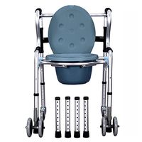 XIHAA Folding Commode Chairxihaa Old People Pregnant Women Toilet Stool Adjustable Height Bath Chair (Four Rounds)