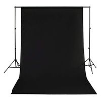 Backdrop, 1.6 * 3m Black Collapsible Picture Photo Photography Video Studio Background Backdrop Screen Paper for Photographers Television (US Stock)