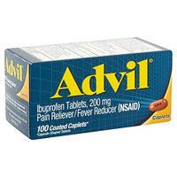 Advil 200 mg Coated Caplets 100 ea ( Pack of 6)