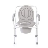 CHenXy Toilet Chair Portable Toilet, Steel Bed Head Home Care Toilet Bowl, Height Adjustable &&& (Color : A)