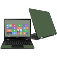 MightySkins Skin Compatible with Samsung Chromebook Pro 12.3" - Solid Olive | Protective, Durable, and Unique Vinyl Decal wrap Cover | Easy to Apply, Remove, and Change Styles | Made in The USA