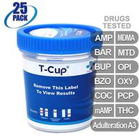 MiCare [25pk] - 12-Panel Multi Drug Test Cup (AMP/BAR/BUP/BZO/COC/mAMP/MDMA/MTD/OPI/OXY/PCP/THC with A3) #MI-TDOA-6124A3
