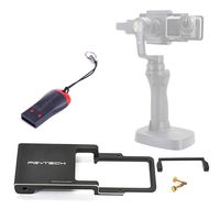 PGYTECH Action Camera Adapter Switch Mount Plate for DJI OSMO Action Camera,Osmo Mobile Gimbal,GoPro HERO5 4 3+ Camera,with a USB Reader