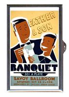 Father & Son Banquet 1930s Chicago Retro Decorative Pill Box