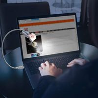 PIKADO Creative Diver USB Light, Premium Laptop Light with Flexible Gooseneck (White)