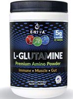 Eniva L-Glutamine Powder, 1.1-Pound, MAX Value 5000MG, 101 Servings. Micronized. Gluten Free. Non-GMO. Soy Free. Zero Sugar. Muscle Recovery, Immune Support and Amino Acid for Gut.