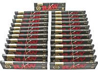 RAW Classic Black King Size Slim Natural Unrefined Ultra Thin 110mm Rolling Papers (25 Packs)