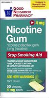 Nicotine Quit Smoking Mint Gum (4 mg), 50 Pieces Per Box By Good Neighbor Pharma