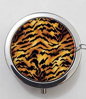 BlackKey Tiger Pattern 3-Compartment Decorative Pocket Gift Box Case Organizer for Pill, Color 1 -1314