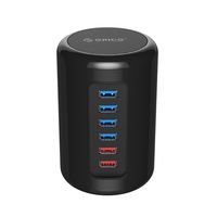ORICO SuperSpeed USB3.0 4 Port Hub with 2 Charging Port for Windows XP/Vista / 7/8 / Linux/Mac OS