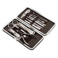 12x Pedicure/Manicure Set Nail Clippers Cleaner Cuticle Grooming Kit Case