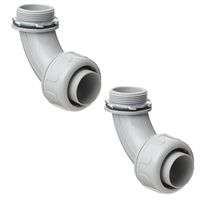 Pro Line Series 2 Pack - 2" Non Metallic Electrical Liquid Tight Conduit 90 degree Angle Fittings - 5205200020-2x