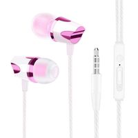 Volwco Earbuds Headphones with Remote & Microphone,Tangle-Free Cord Ergonomic in-Ear Headphones with Dynamic Crystal Clear Sound for iOS and Android Smartphones,Fits All 3.5mm Interface Device