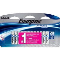 Energizer AAA 2/4 / 8/12 PACKS Rechargeable NI-MH OR NON-Rechargeable Batteries Lithium Long Life For All Purpose Use (12 AAA Lithium (Non-Rechargeable))