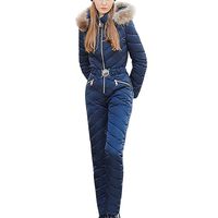 Dainzuy Women's One Pieces Ski Suits Jumpsuits Coveralls Winter Warm Hoodie Outdoor Sports Snowsuits for Snow Sports