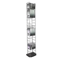 DVD Storage Tower Tall 8-Tier CD Book Blu-Ray Media Unit Modern Metal Multipurpose Organizer Slim Stand & eBook