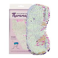 Lindo Theramask Hot & Cold Gel Mask - Reversible Sequins, Adjustable Straps, Reusable, for Puffy, Swollen, Dry, Itchy Eyes, Headache Relief (Pink)