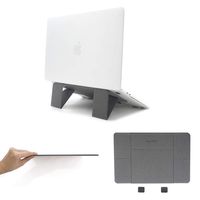 SenseAGE Laptop Computer 2 Adjustable Angle Foldable Laptop Foot Reusable Stick on Stand for Notebook/Tablet/Mac Portable Laptop Stand - Black